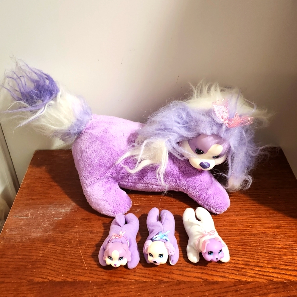 Puppy Surprise " Coco" Stuffed Animal Purple